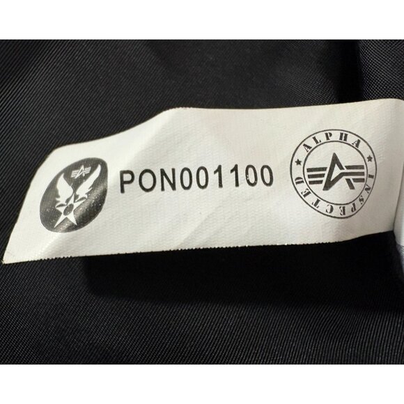 Alpha Industries Flight Jacket Black Nylon Lightweight sz L color black NWOT - Picture 6 of 12